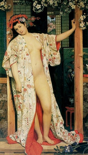 James Tissot, La Japonaise au bain (1864)