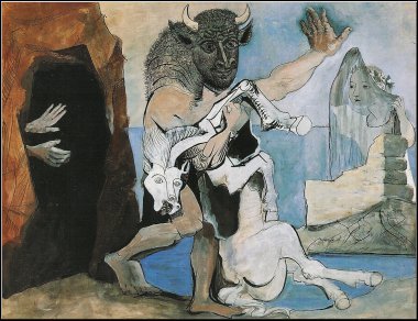 Pablo Picasso, Le minotaure et la jument, 1936