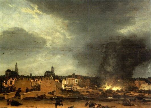 Egbert van der Poel , L'Explosion de la poudrière de Delft (1654)