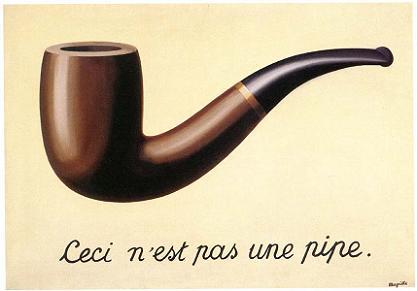 © René Magritte, La Trahison des images : « Ceci n’est pas une pipe. », 1928.
